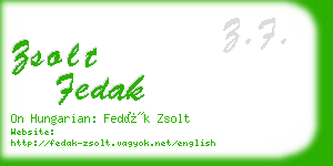 zsolt fedak business card